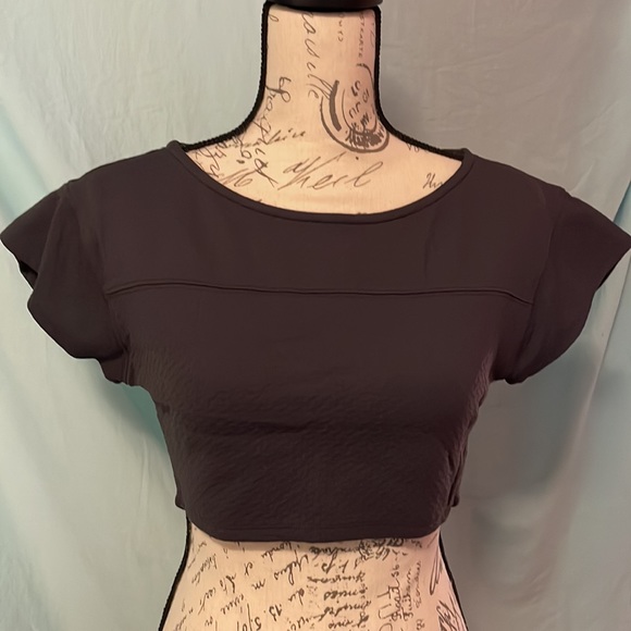 bebe Tops - BEBE cropped top in Charcoal Grey sz Small
